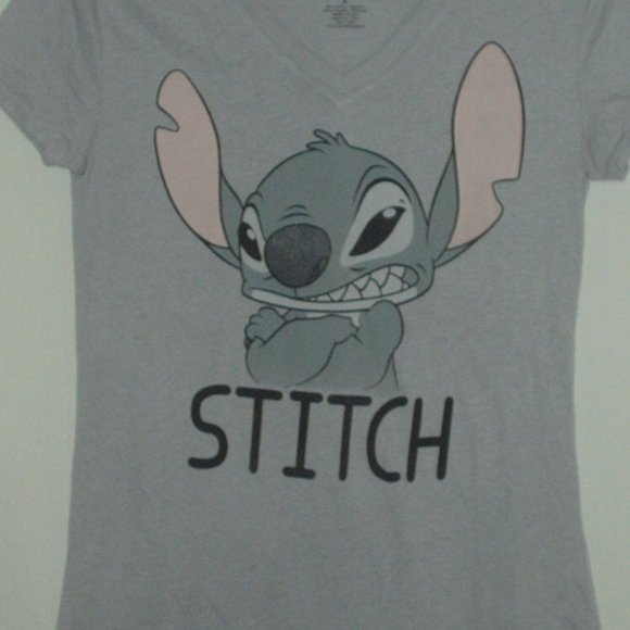 Disney Stitch ladies V-neck T-shirt- size small - Picture 2 of 4
